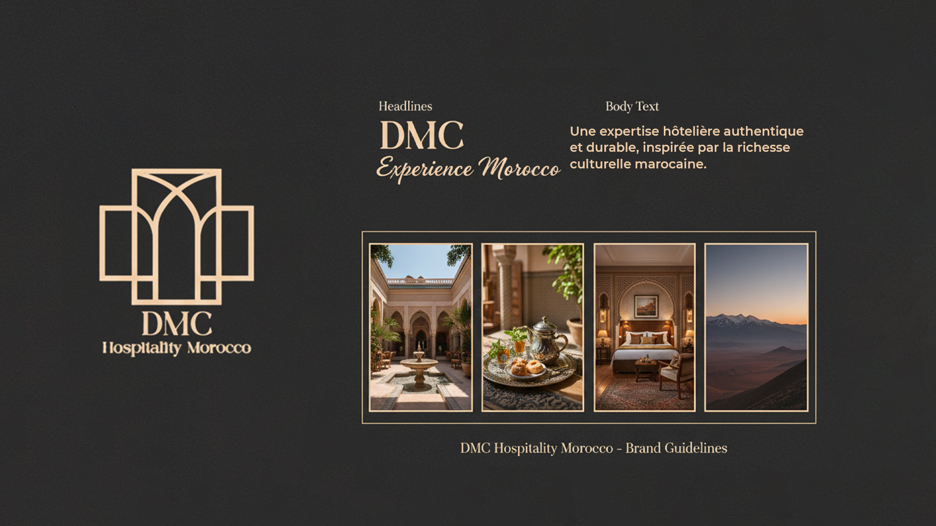 DMC Hospitality Morocco brand guidelines overview