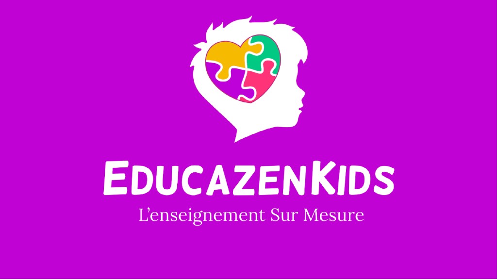 EducazenKids primary logo lockup on magenta background