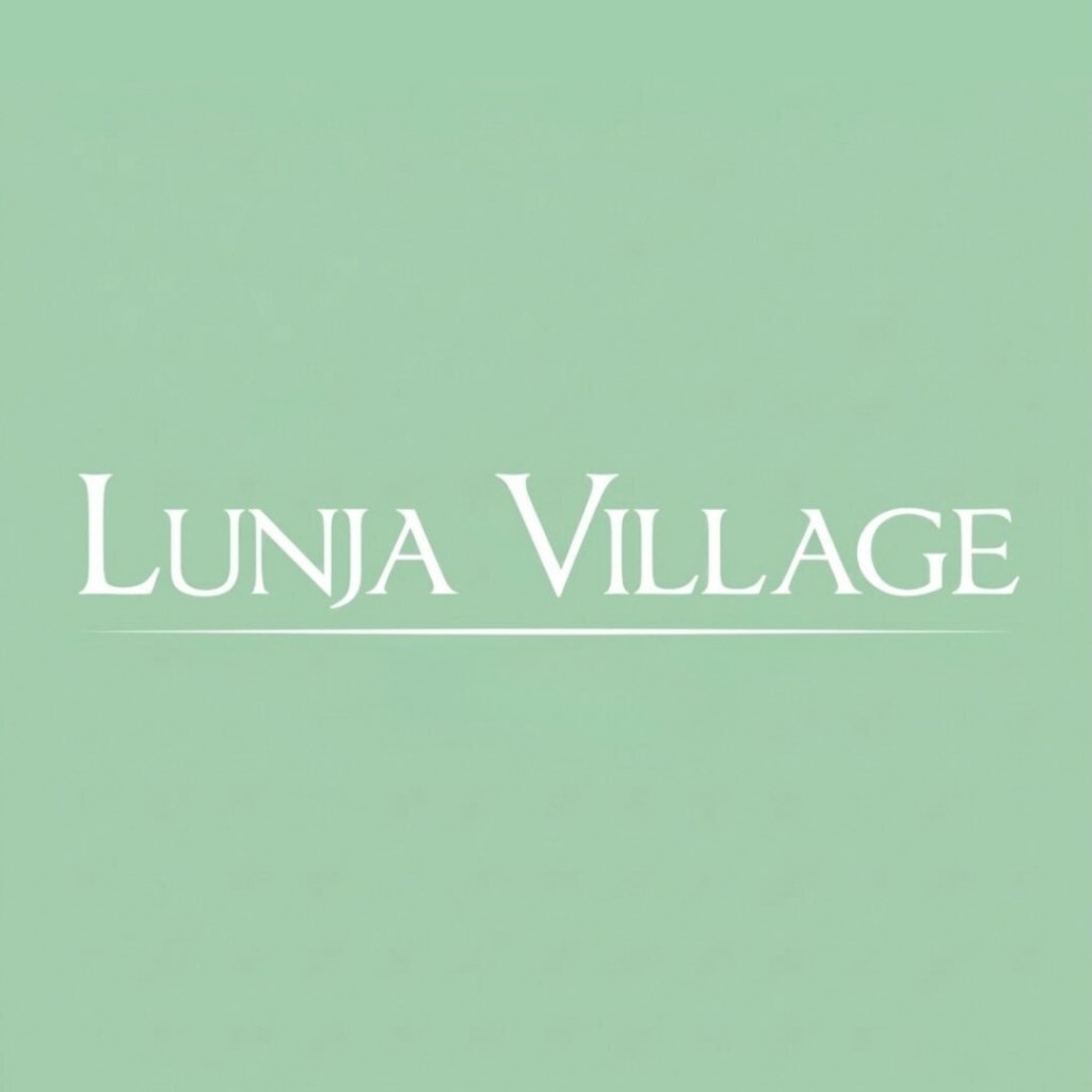 Lunja Village logo on Keppel teal background